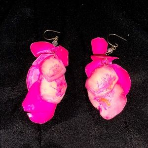 Rose petal earrings 🌷🌷